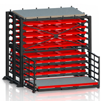 Стеллаж комбинированный кассетный SHELF DOUBLE 3,0х1,5_3,0т_ 5+5К_взк_задняя