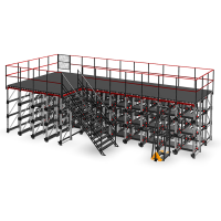 Сотовый выкатной стеллаж Shelf Long 5,0_3,0х0,6х0,6_3,0т_33я_М