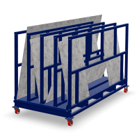 Стеллаж на колесах для остатков листового металла Shelf Mobile 2,5х1,5х1,3_1,2т_4с_1р вариант 2