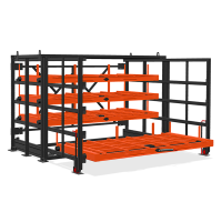 Стеллаж с выкатными кассетами SHELF PRO 2,5х1,25_С_5т_4к_МП