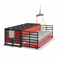 Стеллаж с выкатными кассетами  SHELF PRO 6,0х2,0_С_4т_6к_ЭП