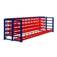 Кассетный выкатной стеллаж для длинномерного металлопроката Shelf Front 6,0х0,75_1т_5к_200