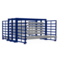 Стеллаж с выкатными кассетами  SHELF PRO 3,0х1,5_П_2т_7К_ДЗ