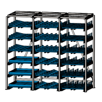 Стеллаж для заготовок со съемными полками Shelf Smart 1,4х1,0_3с_1,7т_18п