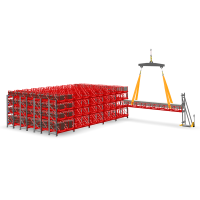 Сотовый выкатной стеллаж Shelf Long 6,0х0,6х0,6_0,4_0,5т_40я