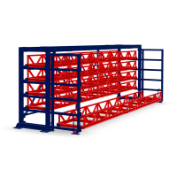 Кассетный выкатной стеллаж для длинномерного металлопроката Shelf Front 6,0х0,75_1т_5к_250