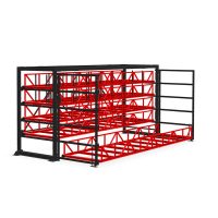 Кассетный выкатной стеллаж для длинномерного металлопроката Shelf Front 6,0х1,5_2т_5к_400