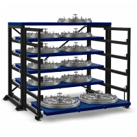 Стеллаж с выкатными кассетами Shelf Pro 2,4х1,2_2т_5К+1_НСТ