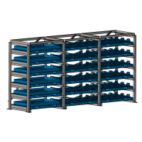 Стеллаж для заготовок со съемными полками Shelf Smart 1,2х0,8_3с_1,7т_18п