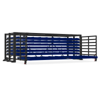 Стеллаж с выкатными кассетами  SHELF PRO 6,0х2,0_С_3т_7к_МП