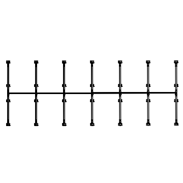 Стеллаж консольный ёлочка КСЕ 8,0х3,3_2т_8+2у_1,0