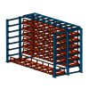 Кассетный выкатной стеллаж для длинномерного металлопроката Shelf Front 4,0х0,75_1т_7к_200