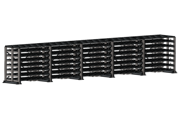 Стеллаж со съемными кассетами SHELF СП 2,2х1,25_1,35_7к_НФЛ_НСТв