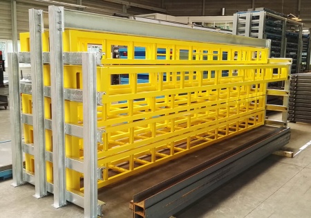 Кассетный выкатной стеллаж для длинномерного металлопроката Shelf Front 3,0х0,4_2т_5к_2с