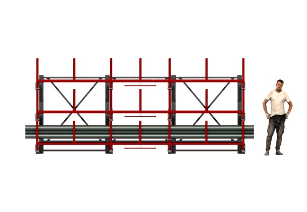 Стеллаж консольный выдвижной Shelf Rolling 6,0х0,5_2т_3к