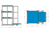Стеллаж с выкатными платформами Shelf Hard 1,1х1,0_1,2т_3+1к