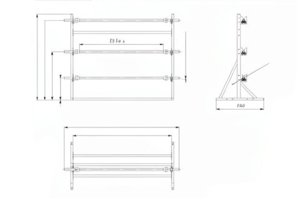 Стеллаж для рулонов СДР_2,2х1,6_300кг_1500
