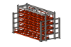 Кассетный выкатной стеллаж для длинномерного металлопроката Shelf Front 3,0х0,4_2т_5к_2с