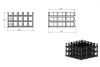 Сотовый выкатной стеллаж Shelf Long 3,2х0,4х0,4_0,5т_15я