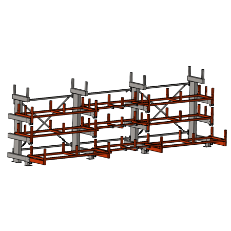 Стеллаж консольный выдвижной Shelf Rolling 5.9х0.5_2т_3+1к