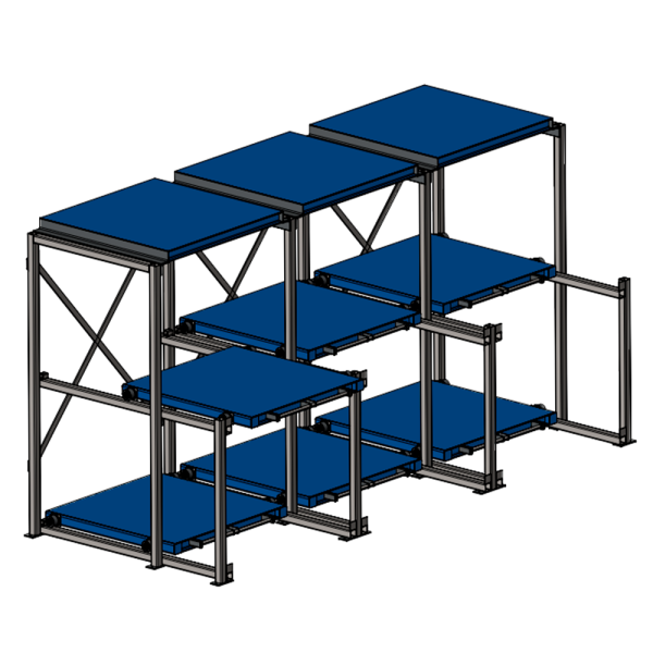 Комплексные системы стеллажей для хранения пресс-форм Shelf Hard 1,2х1,2_3,4т_6+3к