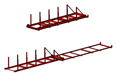 Сотовый выкатной стеллаж Shelf Long 4,0х07,06_0,3т_12я