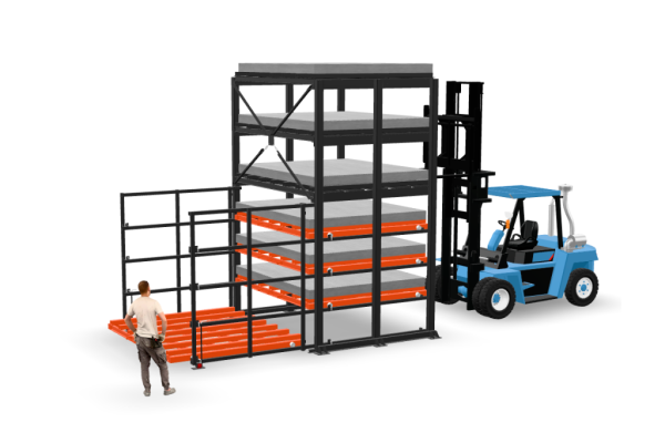 Стеллаж комбинированный кассетный SHELF DOUBLE 2,80х2,55_3т_4к+3п_зад_НСТ_НФЛ