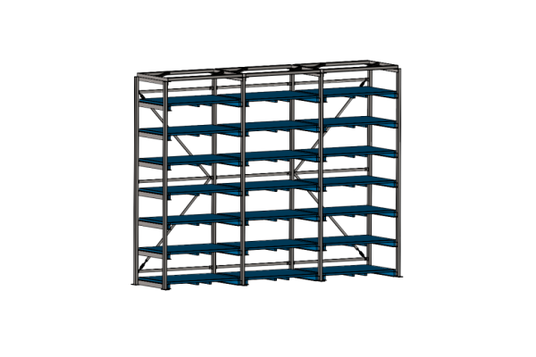 Стеллаж для заготовок со съемными полками Shelf Smart 1,5х1,0_3с_1,2_21п