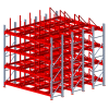 Сотовый выкатной стеллаж Shelf Long 4,0х07,06_0,3т_12я