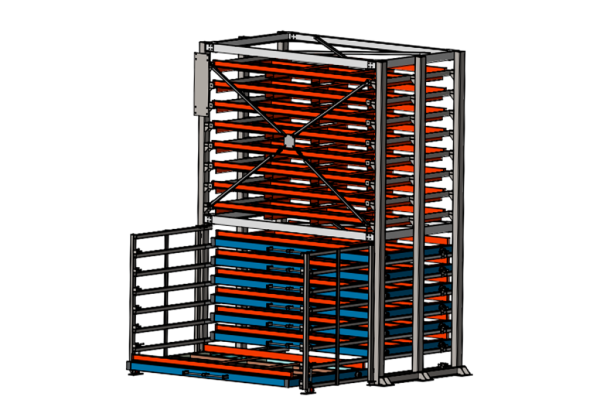 Стеллаж комбинированный кассетный SHELF DOUBLE 3,0х1,5_3т_7+8к_взк_зад_КР
