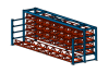 Кассетный выкатной стеллаж для длинномерного металлопроката Shelf Front 6,0х0,75_2т_5к_250
