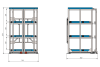 Стеллаж с выкатными платформами Shelf Hard 1,1х1,0_1,2т_3+1к