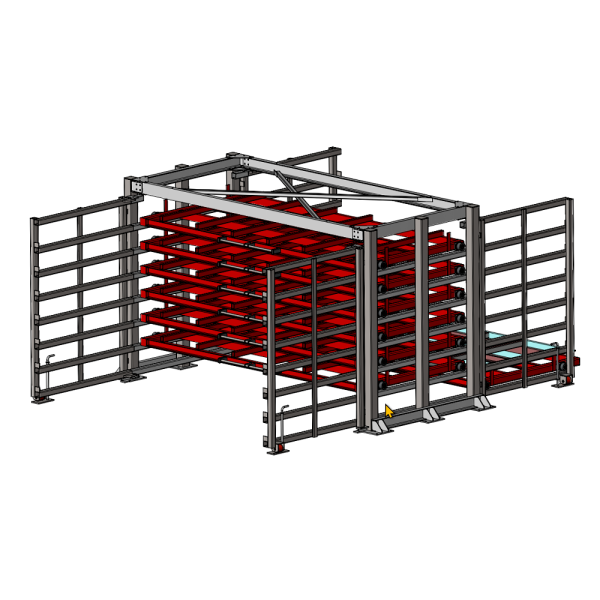 Стеллаж с выкатными кассетами  SHELF PRO 3,0х1,5_П_2т_7К_ДЗ