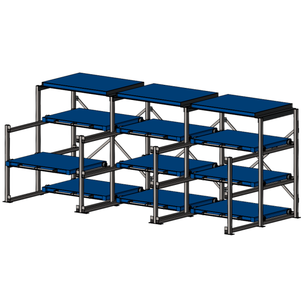 Комплексные системы стеллажей для хранения пресс-форм Shelf Hard 1,4х1,05_1т_9+3к