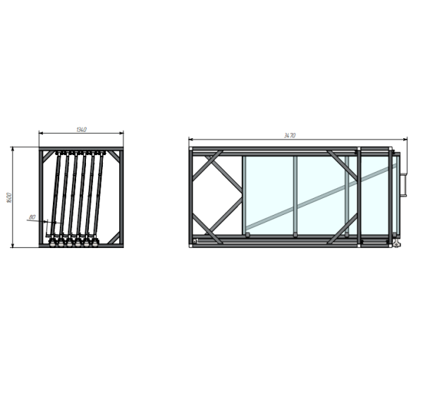 Вертикальный выдвижной стеллаж Shelf Stend 2,5х1,25_1т_6к