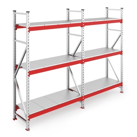 Стеллаж металлический MGK 2,5х2,4х1,0_4п (370 кг. на полку)