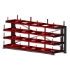 Стеллаж консольный выдвижной Shelf Rolling 4,0х0,8_1т_3+1к