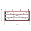 Стеллаж консольный выдвижной Shelf Rolling 4,0х0,8_1т_3+1к