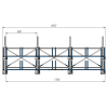 Стеллаж консольный выдвижной Shelf Rolling 5,8х1,0_0,5т_2+1к