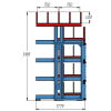 Стеллаж консольный выдвижной СКВ1_3,0м_2,1т_4+1у_700