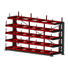Стеллаж консольный выдвижной Shelf Rolling 4,0х0,8_1т_4+1к